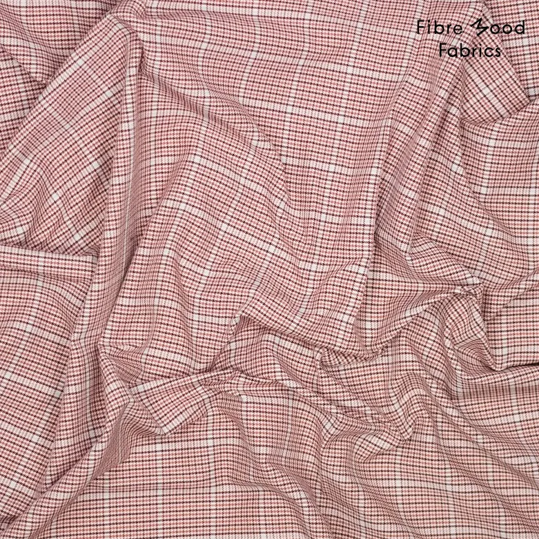 Pied-de-poule lichte stretch roze  - Fibre Mood